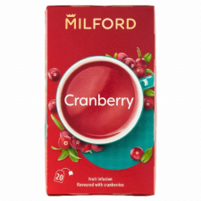 Milford Tee Austria Gesellschaft m.b.H. Milford vörös áfonya ízesítésű gyümölcstea 20 filter 45 g gyógytea