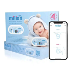 Milian Milian légzésfigyelő - Pro Twins Bluetooth - 4db érzékelőlappal, ikerbabáknak légzésfigyelő