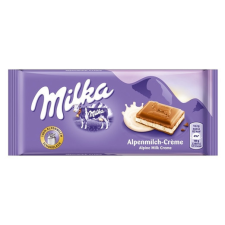 Milka Alpenmilch-creme Alpesi tejcsokoládé tejes krémtöltelékkel 100 g csokoládé és édesség