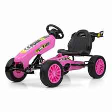 Milly Mally Go-kart Milly Mally Rocket pedálos gyerek gokart rózsaszín lábbal hajtható járgány