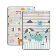 Milly Mally Kétoldalas habszivacs alátét Milly Mally Kinder Digits and Elephant 178x120 cm játszószőnyeg