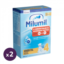 Milumil 4 Junior vanília ízű gyerekital 24 hó+ (2x600 g) bébiétel