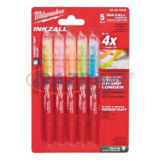 Milwaukee 48223206 INKZALL™ szövegkiemelő filc szett, 5 db filctoll, marker