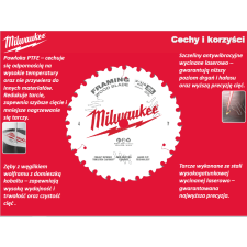 Milwaukee 4932471380 Körfűrészlap - 190x30x2,1 mm, Fogszám: 48 db (4932471380) fűrészlap