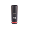  MILWAUKEE Gépi hosszú dugókulcs 3/8" 15 mm CrMo