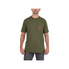 Milwaukee Rövid ujjú zsebes póló zöld WTSSGRN XXL munkaruha