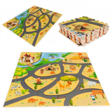 MIM-235 Gyerek szafari puzzle habos szőnyeg 9 elemes 93x93cm játszószőnyeg