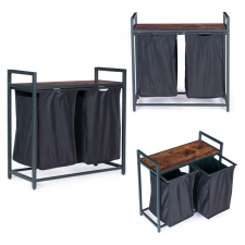 MIM-476 Ruhaválogató kosár, 2 kosár, acél loft szerkezet bútor