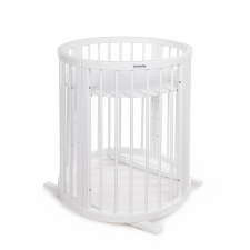 MIMIKO Postýlka kulatá 9v1 Round White kiságy, babaágy