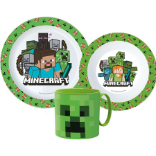 Minecraft étkészlet, micro műanyag szett babaétkészlet