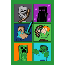 Minecraft Fight Badges polár takaró 100*150cm lakástextília