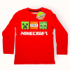 Minecraft gyerek hosszú ujjú póló piros 116