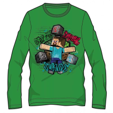 Minecraft gyerek hosszú ujjú póló zöld 10év