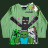 Minecraft gyerek hosszú ujjú póló-zöld 134