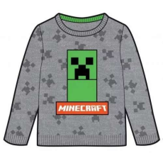 Minecraft gyerek kötött pulóver szürke 10év