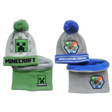 Minecraft gyerek sapka + snood szett 52-54 cm gyerek sapka