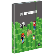 Minecraft mintás füzetbox A/4, jumbo, playworld, zöld-szürke füzetbox