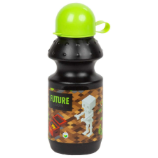  Minecraft mintás kulacs, 330 ml, BKDF35, Game, fekete kulacs, kulacstartó
