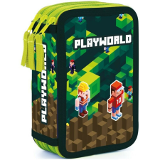 Minecraft mintás tolltartó 3 emeletes, üres, Playworld tolltartó
