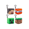  Minecraft plüss kocka kulcstartó 8 cm figurával, 4 féle
