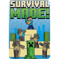  Minecraft Survival Mode polár takaró 100x140cm lakástextília
