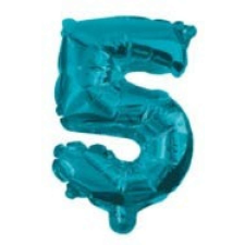 Mini 5-ös Blue szám Fólia lufi 32 cm party kellék