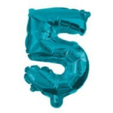  Mini 5-ös Blue szám Fólia lufi 32 cm party kellék