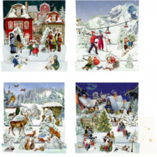  Mini-Adventskalender-Sortiment - Nostalgische Winterwelten – Barbara Behr naptár, kalendárium