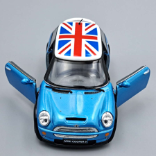 Mini Cooper S Angol zászlós bordó makett