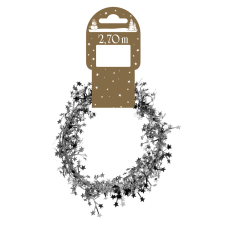  Mini csillagos girland ezüstszínű 270 cm karácsonyfadísz