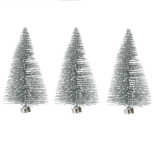  Mini fenyő csipeszes glitteres arany 10cm 3db-os dekorációs kellék