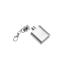 MINI FLASK mini laposüveg kulcstartó, ezüst, 29 ml kulcstartó