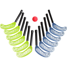 Mini hoki szett kék-zöld floorball felszerelés