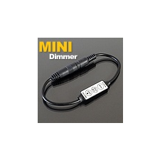 Mini LED Dimmer - nyomógombos - (12V/24V) 144/288W Black villanyszerelés