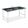  Mini összecsukható beltéri ping-pong asztal tartozékokkal fekete 70x70x150 cm 10039453