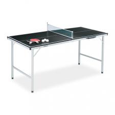  Mini összecsukható beltéri ping-pong asztal tartozékokkal fekete 70x70x150 cm 10039453 asztalitenisz