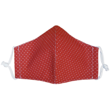  Mini Pöttyös pamut szájmaszk piros védőmaszk