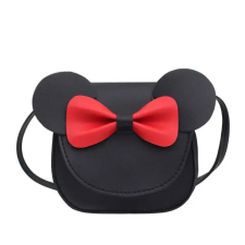 Mini válltáska, TAIKESEN, Mickey Mouse forma, fekete, piros masnival kézitáska és bőrönd