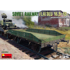 MiniArt 1/35 16.5 - 18t szovjet lapos vagon katonai modell kiegészítő makett