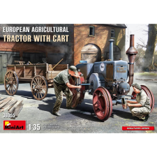 MiniArt 1/35 Europai mezőgazdasági traktor pótkocsival jármű modell makett