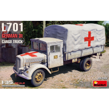 MiniArt 1/35 L701 3 tonnás német ponyvás mentő teherautó modell makett