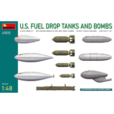 MiniArt 1/48 Eldobható repülőgép üzemanyag tartály és bombák dioráma kiegészítő makett