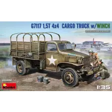  MiniArt 1,5t 4x4 G7117 Cargo Truck w/Winch 1:35 (35389) makett