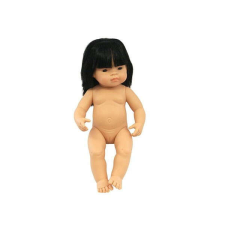 Miniland Baba - ázsiai lány, hajas, 38 cm-es, vízálló, MINILAND, ML31056 baba