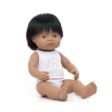 Miniland Baba, latin-amerikai fiú, fehérneműben, 38 cm, Miniland ML31157 baba