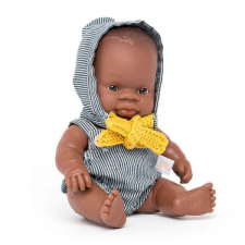 Miniland Oktatási baba baba 21 cm - afrikai fiú baba