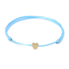  Minimal Stílusú karkötő pici arany színű szív dísszel - Kék karkötő