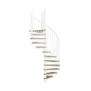 MINKA csigalépcső Spiral Effect átmérő 140 cm tölgy fehér