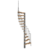 MINKA csigalépcső Suono 140 cm x 78 cm szürke bükk világos