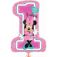 Minnie Disney Minnie Első születésnap fólia lufi 71 cm party kellék